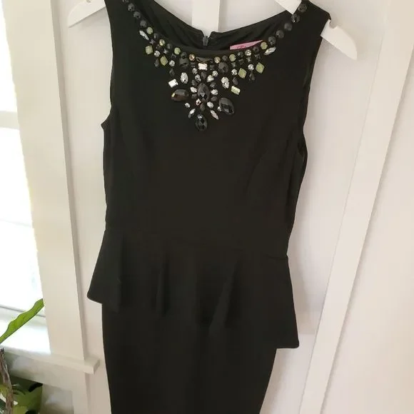 Eliza J Embellished Peplum Holiday Dress - Picture 8 of 10